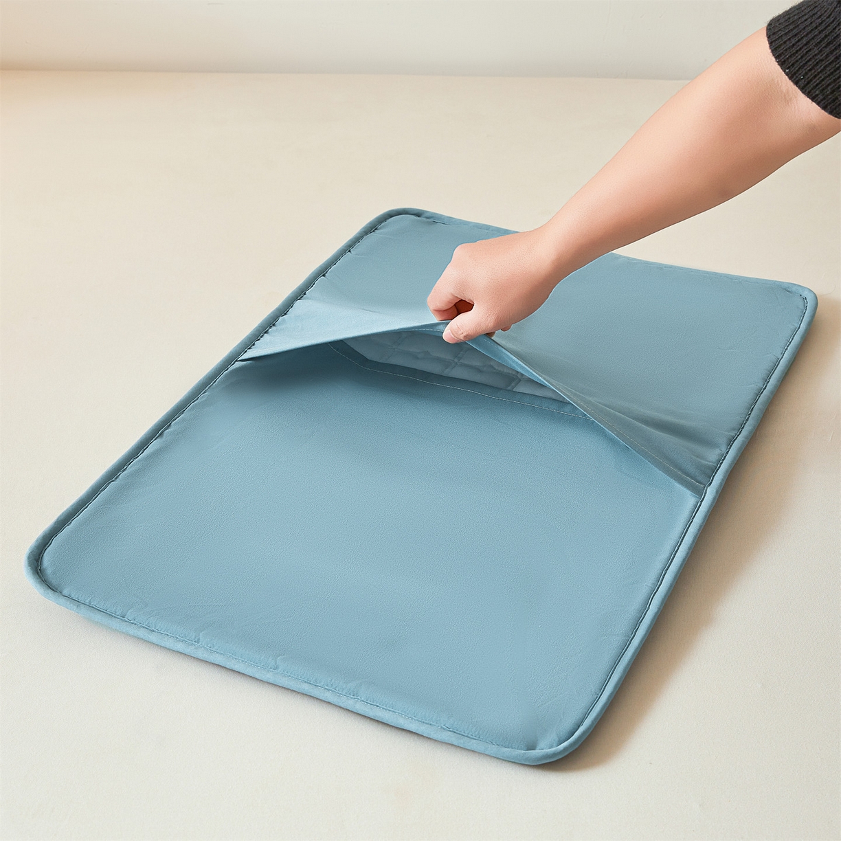 91家纺网 家纺一手货源 找家纺 居眠 2025新款星禾-防水枕套 星禾-蓝