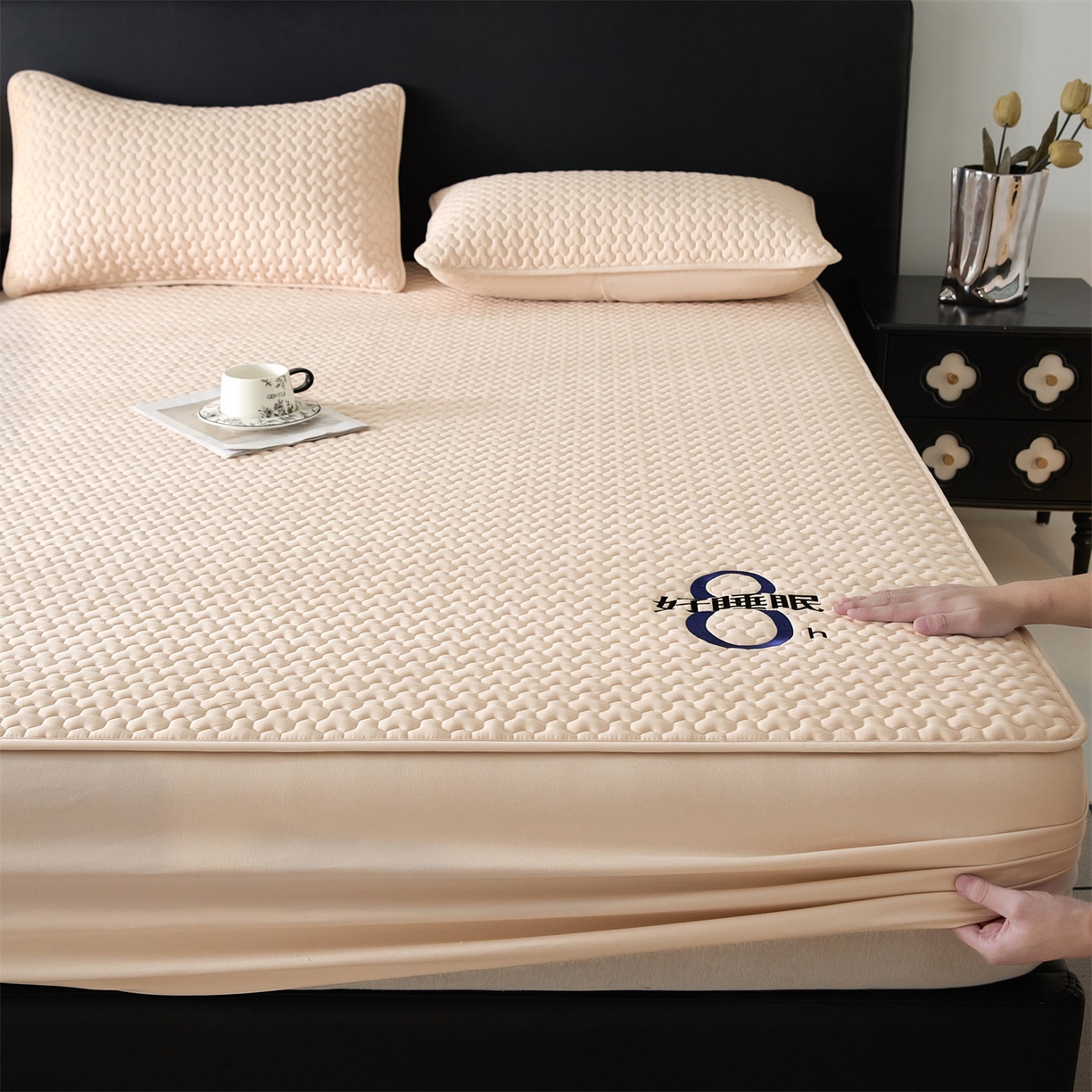 91家纺网 家纺一手货源 找家纺 居眠 2025新款织梦-棉花防水床笠 织梦-卡