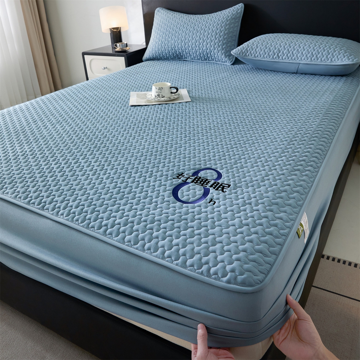 居眠 2025新款织梦-棉花防水床笠 织梦-蓝