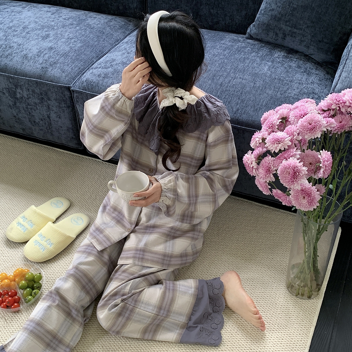 91家纺网 家纺一手货源 找家纺 （总）多乐娜 新款 多乐娜专版自制嫒妮莎天丝棉睡衣家居服 兰精天丝长绒棉高端轻奢（会员-5，控价:145元起(请勿低价销售)