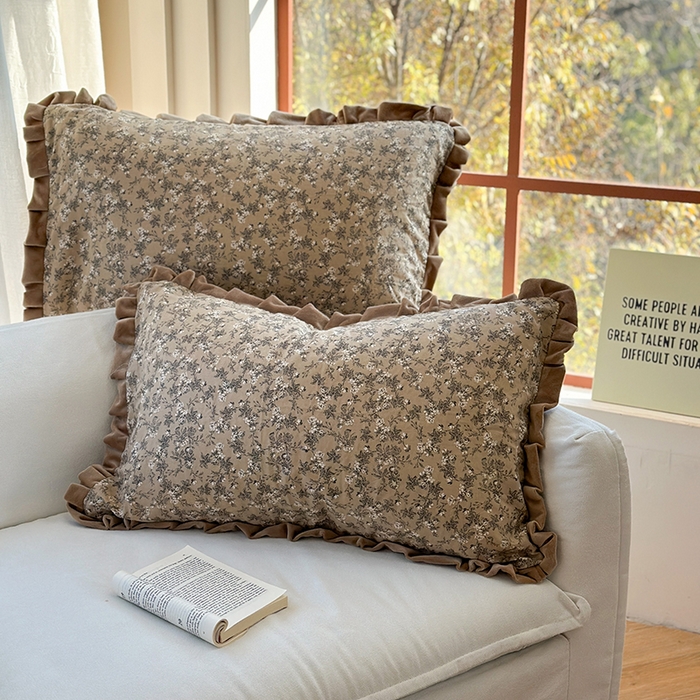 91家纺网 家纺一手货源 找家纺 麦伦家居 2025多功能床品全棉纯棉A类有氧双层纱+豆豆绒四件套荷叶边系列 晚秋