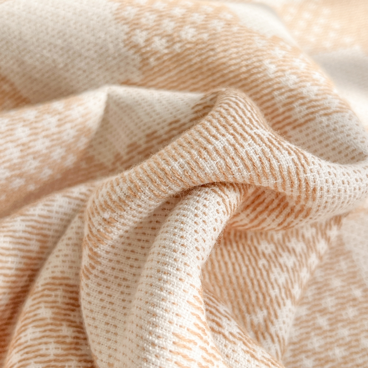 91家纺网 家纺一手货源 找家纺 美宜家 2025新品全棉枕巾简约无印双人单人织边里外棉枕巾 念想-卡其 48*74cm一对