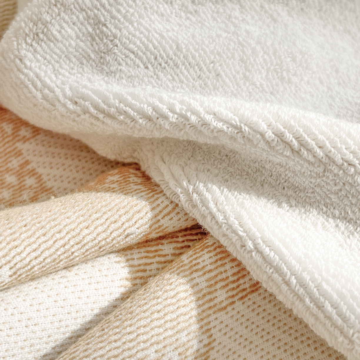 91家纺网 家纺一手货源 找家纺 美宜家 2025新品全棉枕巾简约无印双人单人织边里外棉枕巾 念想-卡其 48*74cm一只