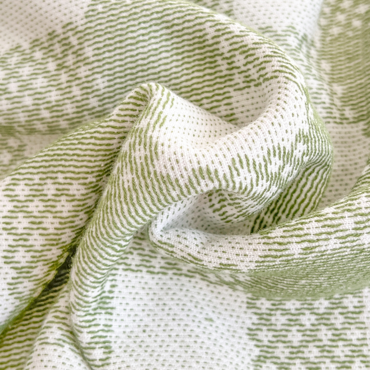91家纺网 家纺一手货源 找家纺 美宜家 2025新品全棉枕巾简约无印双人单人织边里外棉枕巾 念想-绿 48*74cm一只
