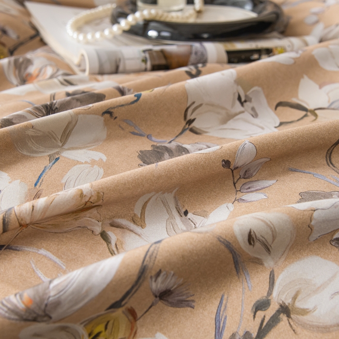 91家纺网 家纺一手货源 找家纺 优姿家纺 2026新款60支全棉贡缎数码印花四件套 花开琉璃