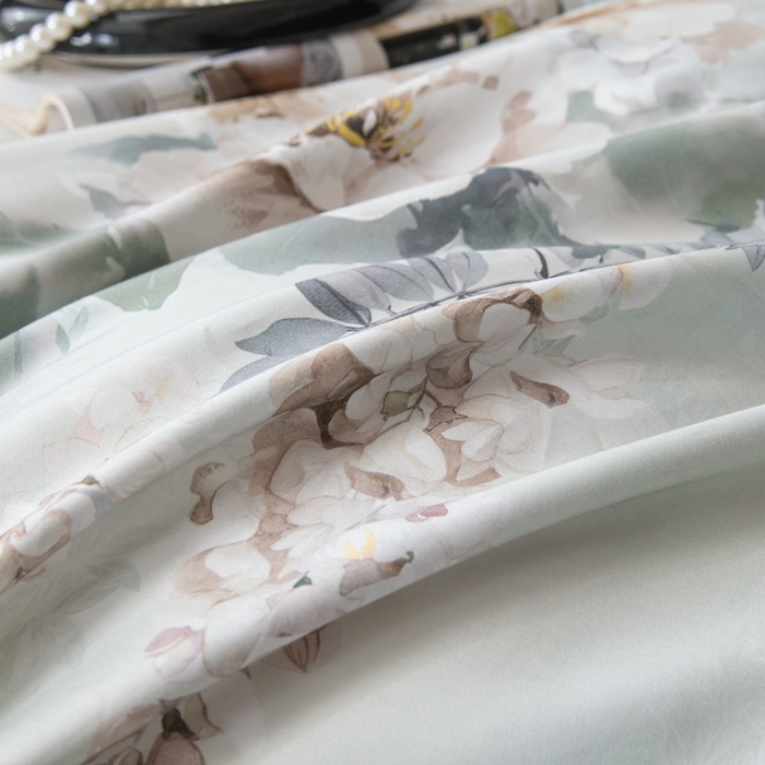 91家纺网 家纺一手货源 找家纺 优姿家纺 2026新款60支全棉贡缎数码印花四件套 绚雅