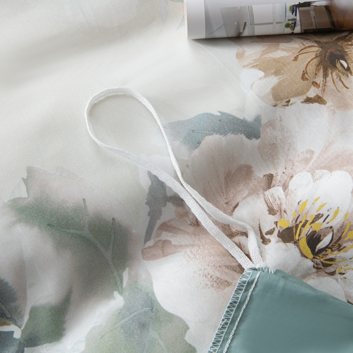 91家纺网 家纺一手货源 找家纺 优姿家纺 2026新款60支全棉贡缎数码印花四件套 绚雅