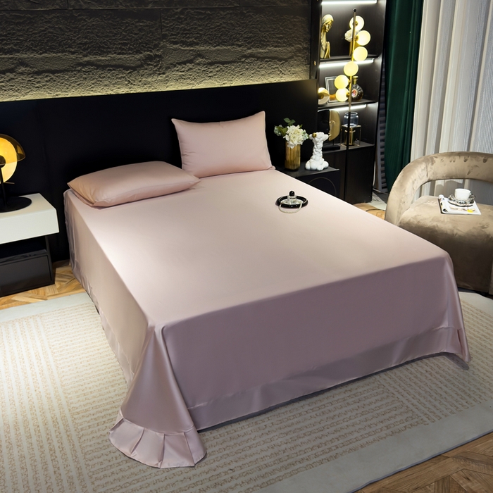 91家纺网 家纺一手货源 找家纺 优姿家纺 2026新款60长绒棉贡缎纯色系列四件套 丹诺玉