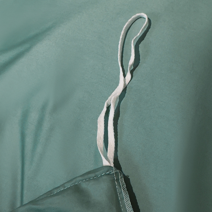 91家纺网 家纺一手货源 找家纺 优姿家纺 2026新款60长绒棉贡缎纯色系列四件套 松石绿