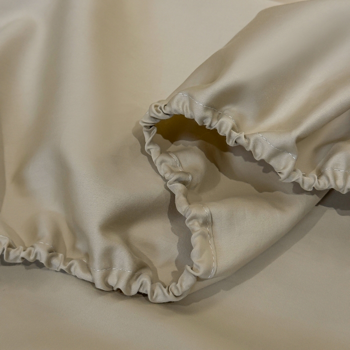 91家纺网 家纺一手货源 找家纺 优姿家纺 2026新款60长绒棉贡缎纯色系列四件套 香槟金