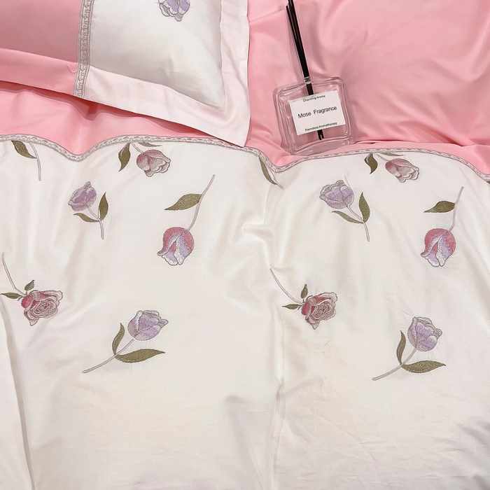 91家纺网 家纺一手货源 找家纺 （总）优姿家纺 2026新款全棉拼接绣花四件套