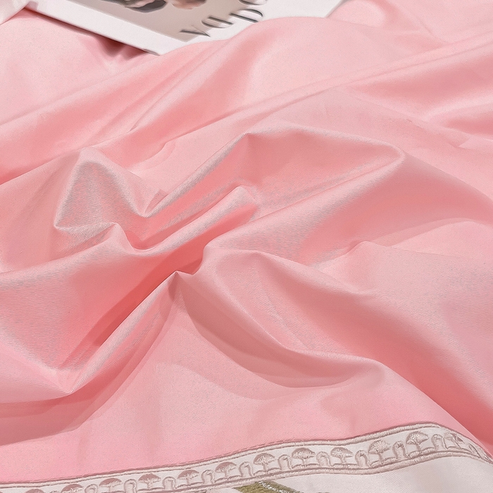 91家纺网 家纺一手货源 找家纺 优姿家纺 2026新款全棉拼接绣花四件套 繁花粉