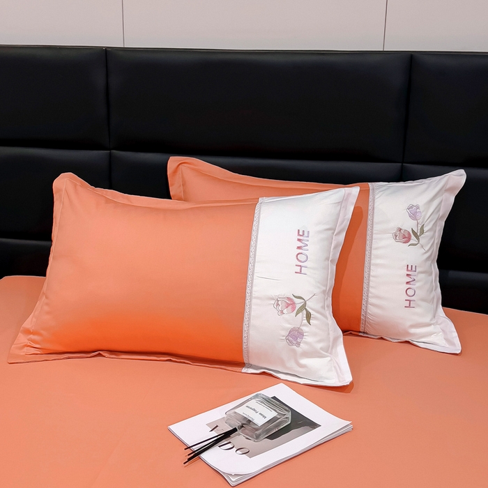 91家纺网 家纺一手货源 找家纺 优姿家纺 2026新款全棉拼接绣花四件套 繁花桔