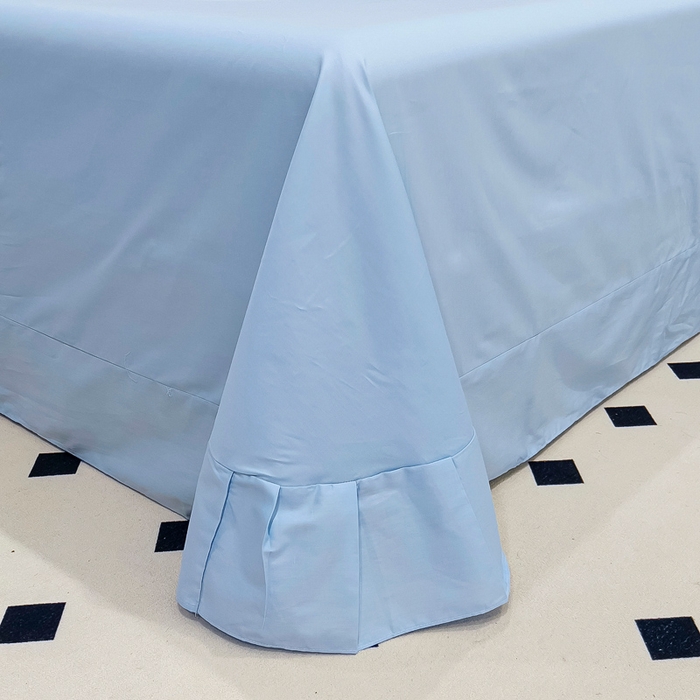 91家纺网 家纺一手货源 找家纺 优姿家纺 2026新款全棉拼接绣花四件套 繁花蓝