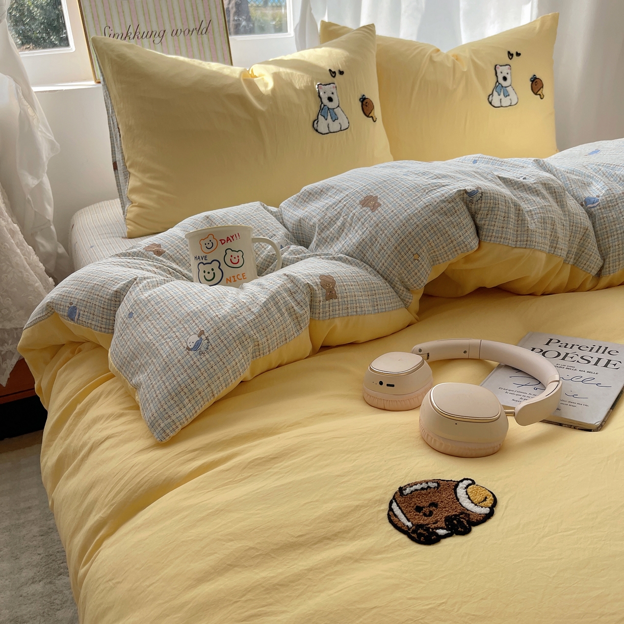 91家纺网 家纺一手货源 找家纺 （总）凯洛奇 2026新款A类卡通豹纹毛巾绣软糯糯水洗棉四件套（提供买家秀）