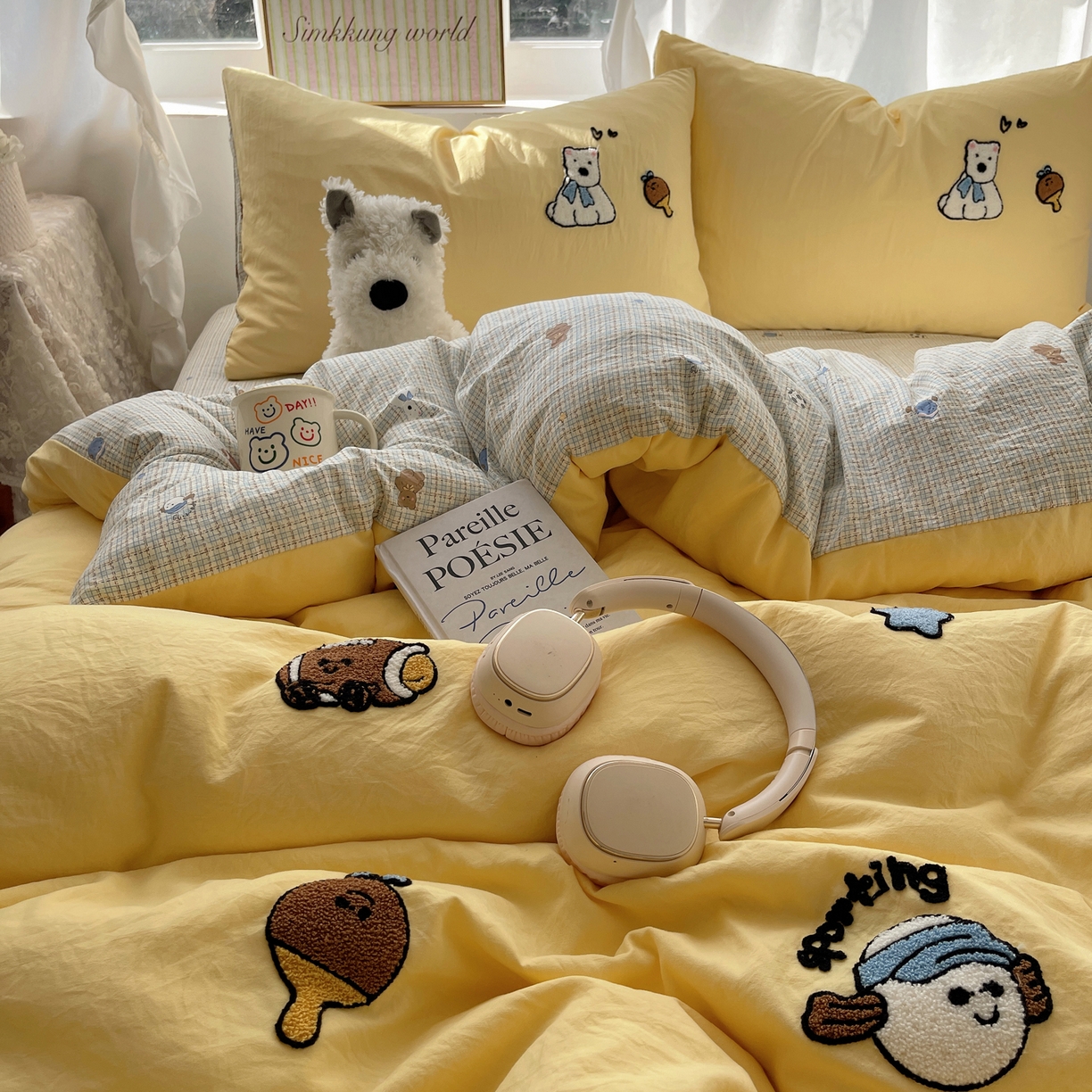 91家纺网 家纺一手货源 找家纺 （总）凯洛奇 2026新款A类卡通豹纹毛巾绣软糯糯水洗棉四件套（提供买家秀）