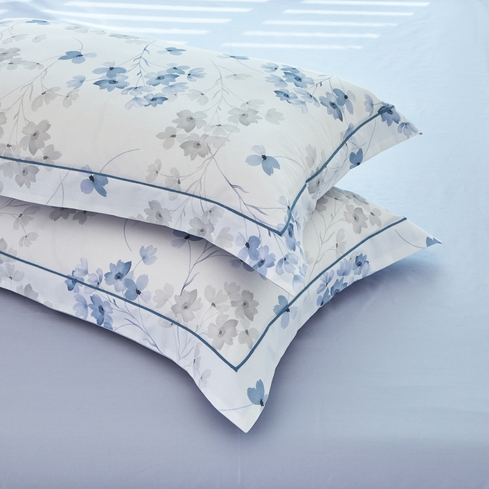 91家纺网 家纺一手货源 找家纺 优姿家纺 2026新款全棉40匹马棉数码印花四件套 淡墨香兰