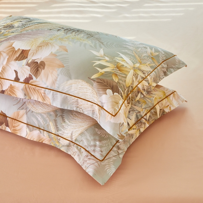 91家纺网 家纺一手货源 找家纺 优姿家纺 2026新款全棉40匹马棉数码印花四件套 暮云春树灰