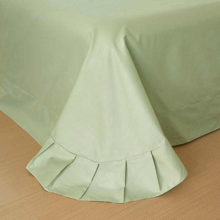 91家纺网 家纺一手货源 找家纺 优姿家纺 2026新款全棉40匹马棉数码印花四件套 田园绿