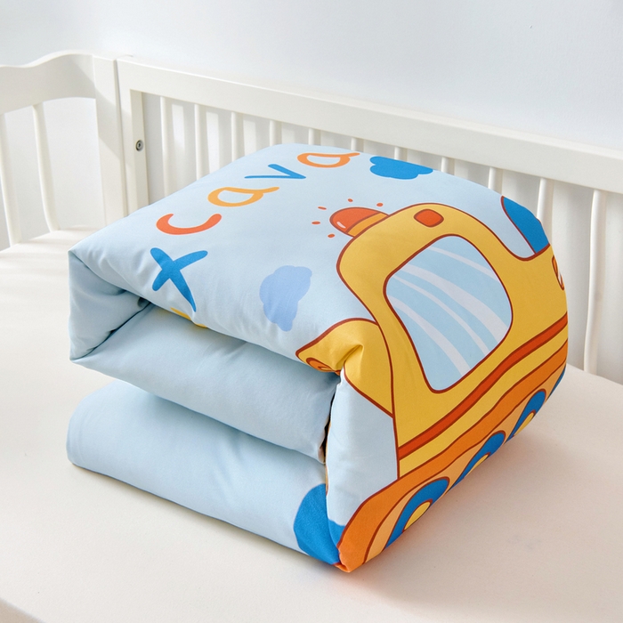 梵赫 2025新款100%棉冬款加厚全棉被套+被芯四季款盖毯 挖掘机