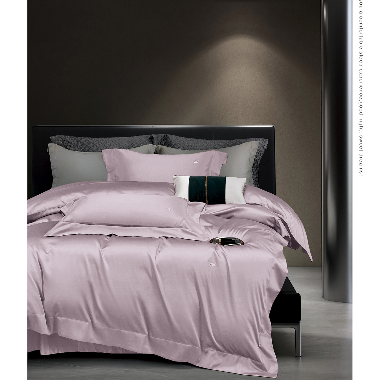 91家纺网 家纺一手货源 找家纺 玖玖爱家纺 2025新款60/50双股四件套-国货之光 国货之光-轻紫