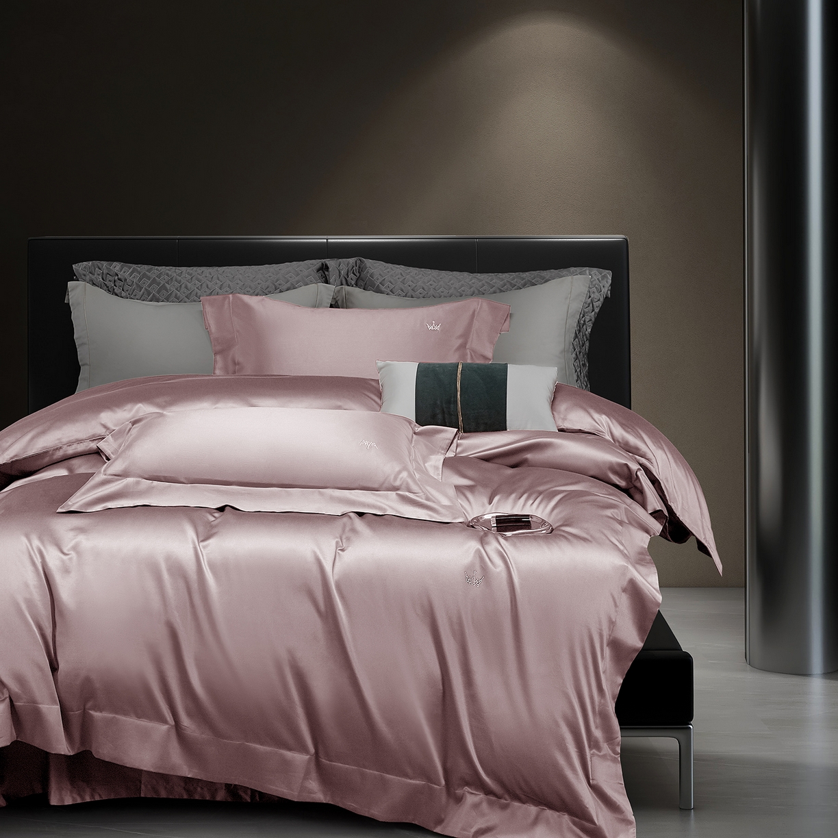 玖玖爱家纺 2025新款60/50双股四件套-国货之光 国货之光-珊瑚粉