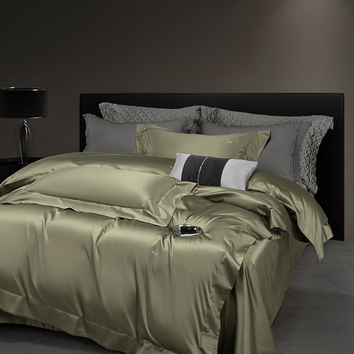 91家纺网 家纺一手货源 找家纺 玖玖爱家纺 2025新款60/50双股四件套-国货之光 国货之光-笋绿