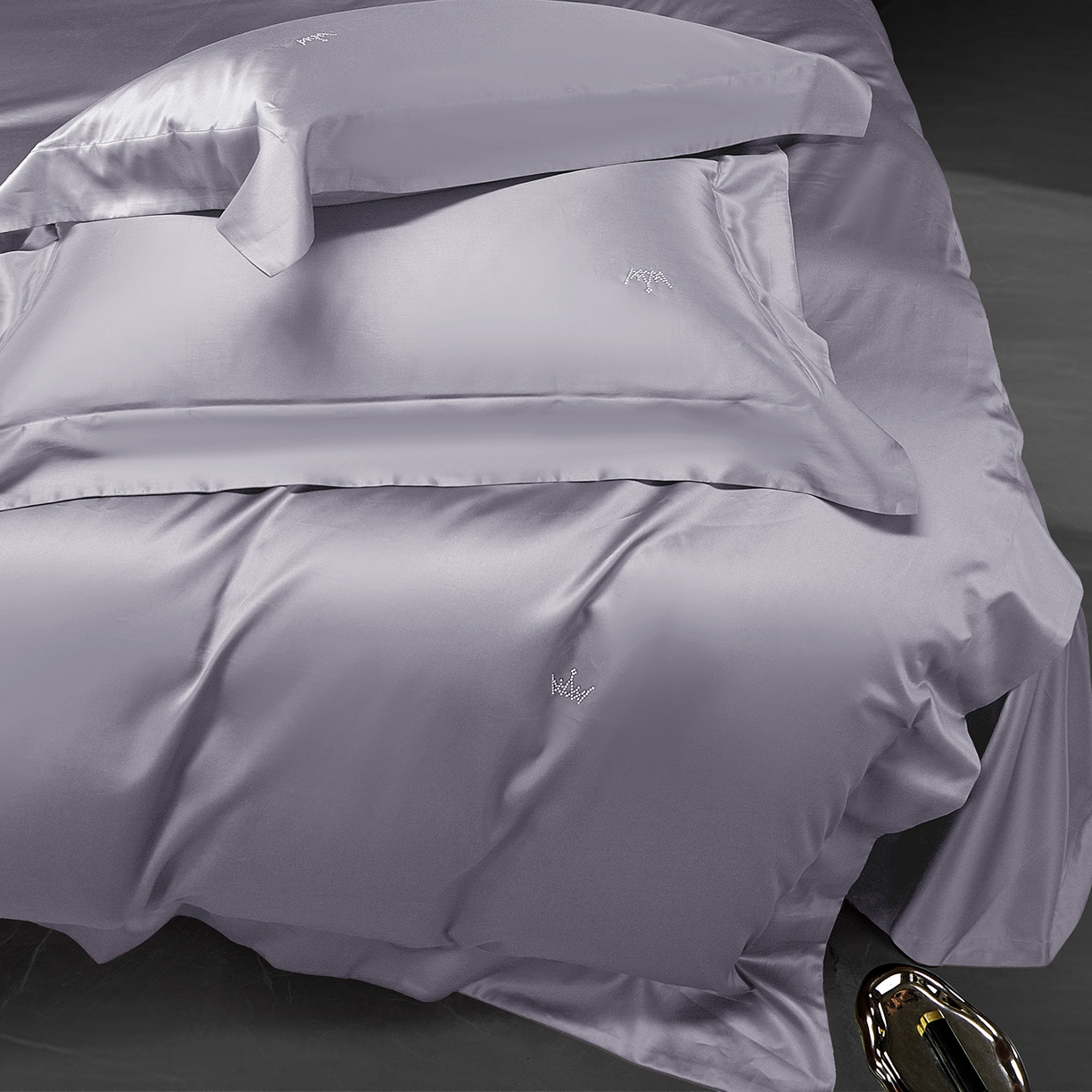 91家纺网 家纺一手货源 找家纺 玖玖爱家纺 2025新款60/50双股四件套-国货之光 国货之光-雪青紫