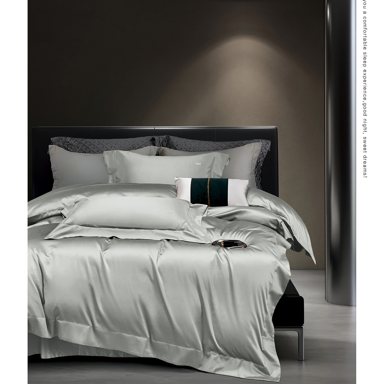 91家纺网 家纺一手货源 找家纺 玖玖爱家纺 2025新款60/50双股四件套-国货之光 国货之光-银树灰