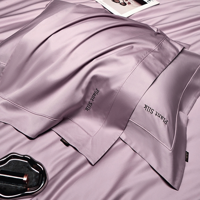 91家纺网 家纺一手货源 找家纺 玖玖爱家纺 2025秋冬新品植物甄丝3星系列奢选新疆阿瓦提长绒棉四件套 栖岚香芋紫