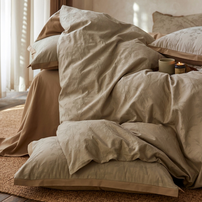 91家纺网 家纺一手货源 找家纺 咏绒家纺工厂店 2025新款A类全棉提花磨毛四件套-科罗拉系列 科罗拉-光巢