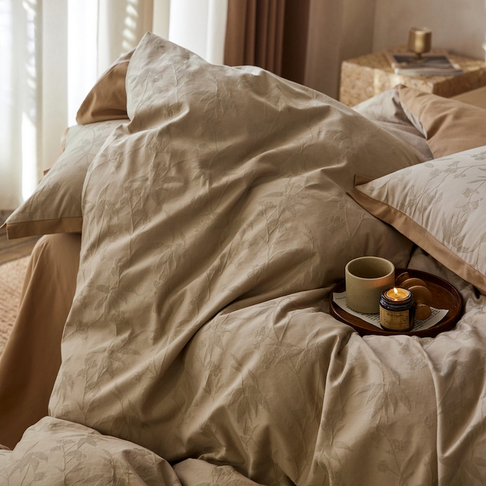 91家纺网 家纺一手货源 找家纺 咏绒家纺工厂店 2025新款A类全棉提花磨毛四件套-科罗拉系列 科罗拉-光巢