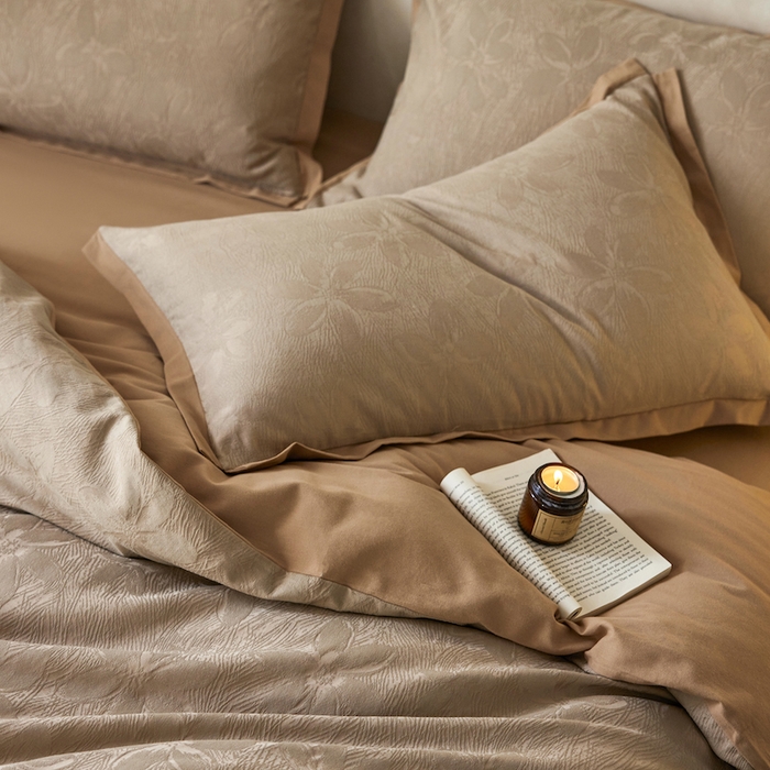 91家纺网 家纺一手货源 找家纺 咏绒家纺工厂店 2025新款A类全棉提花磨毛四件套-科罗拉系列 科罗拉-暖眠