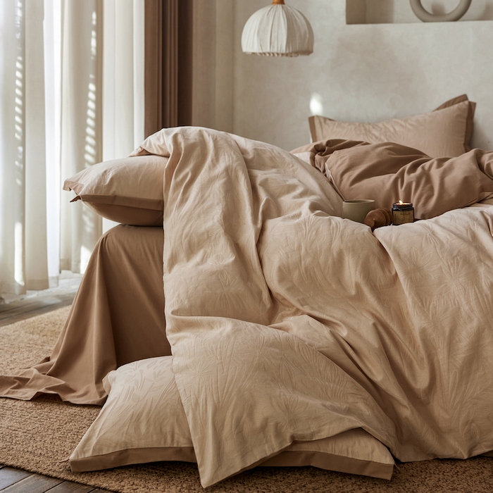 91家纺网 家纺一手货源 找家纺 咏绒家纺工厂店 2025新款A类全棉提花磨毛四件套-科罗拉系列 科罗拉-小酣