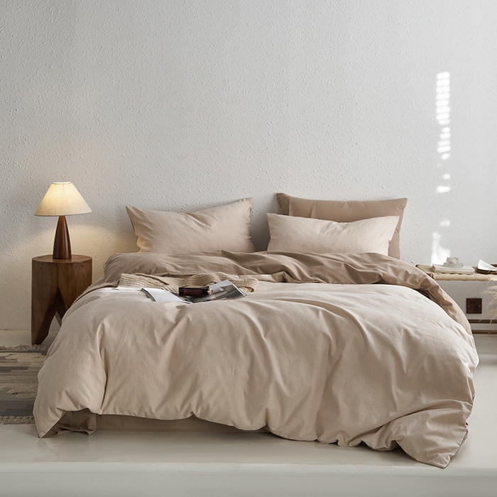 91家纺网 家纺一手货源 找家纺 （总）咏绒家纺工厂店 2025新款全棉色织提花磨毛四件套