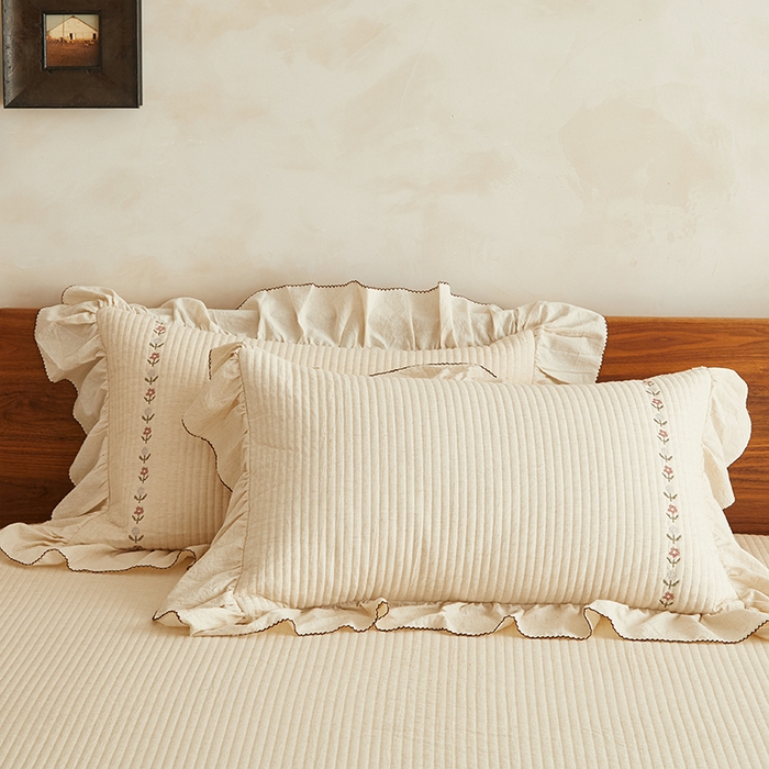 91家纺网 家纺一手货源 找家纺 （总）上喜 2025新款棉麻小花刺绣款床盖多功能被子系列