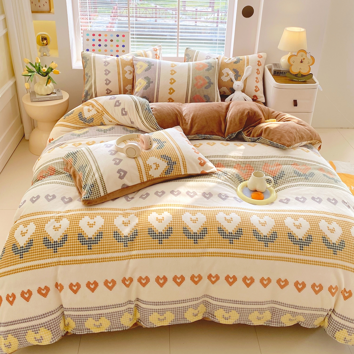 91家纺网 家纺一手货源 找家纺 金鑫汇家纺 2025年加厚高克重A类牛奶绒单被套 被套单件 同心千鸟格