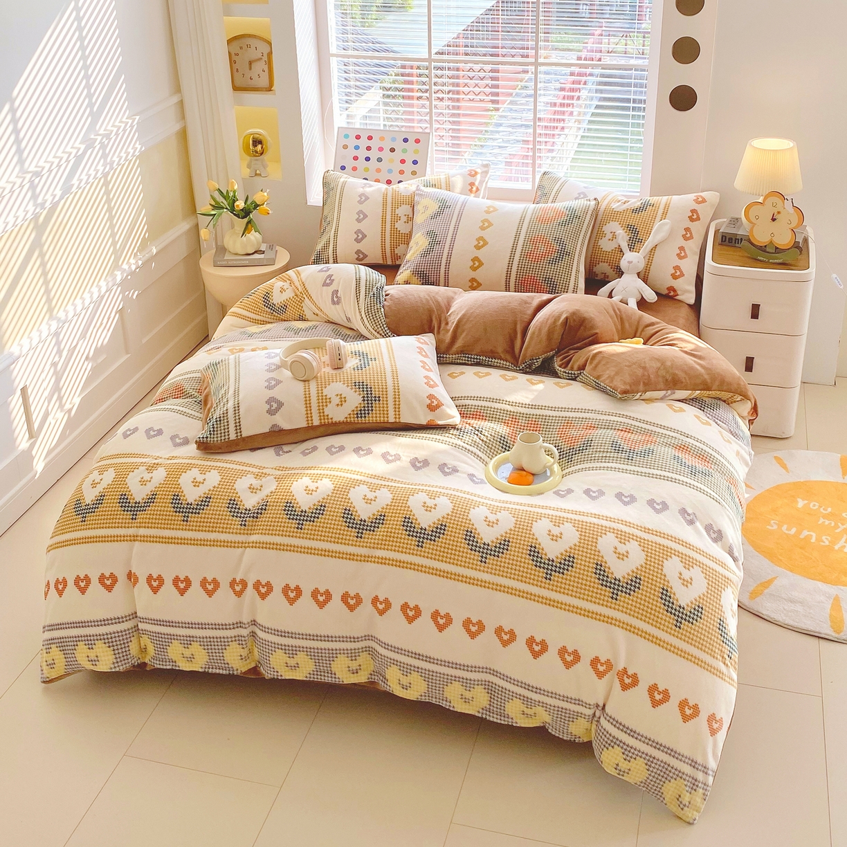 91家纺网 家纺一手货源 找家纺 金鑫汇家纺 2025年加厚高克重A类牛奶绒单被套 被套单件 同心千鸟格