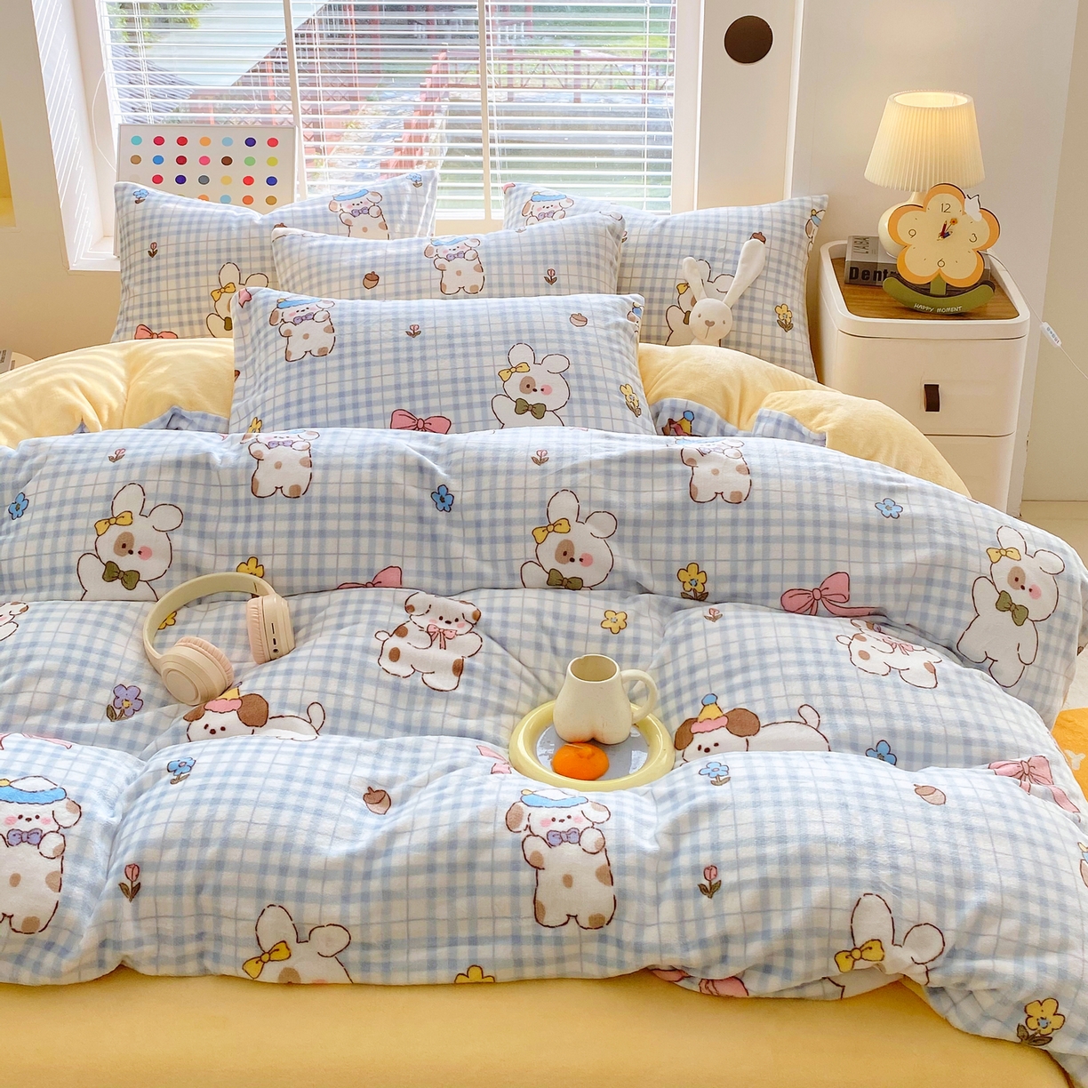 91家纺网 家纺一手货源 找家纺 金鑫汇家纺 2025年加厚高克重A类牛奶绒单被套 被套单件 云绒小狗