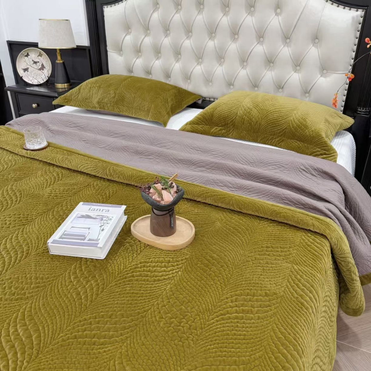 91家纺网 家纺一手货源 找家纺 （总）床盖工厂店 2025新款宝宝绒+莱赛尔 棉花床盖三件套