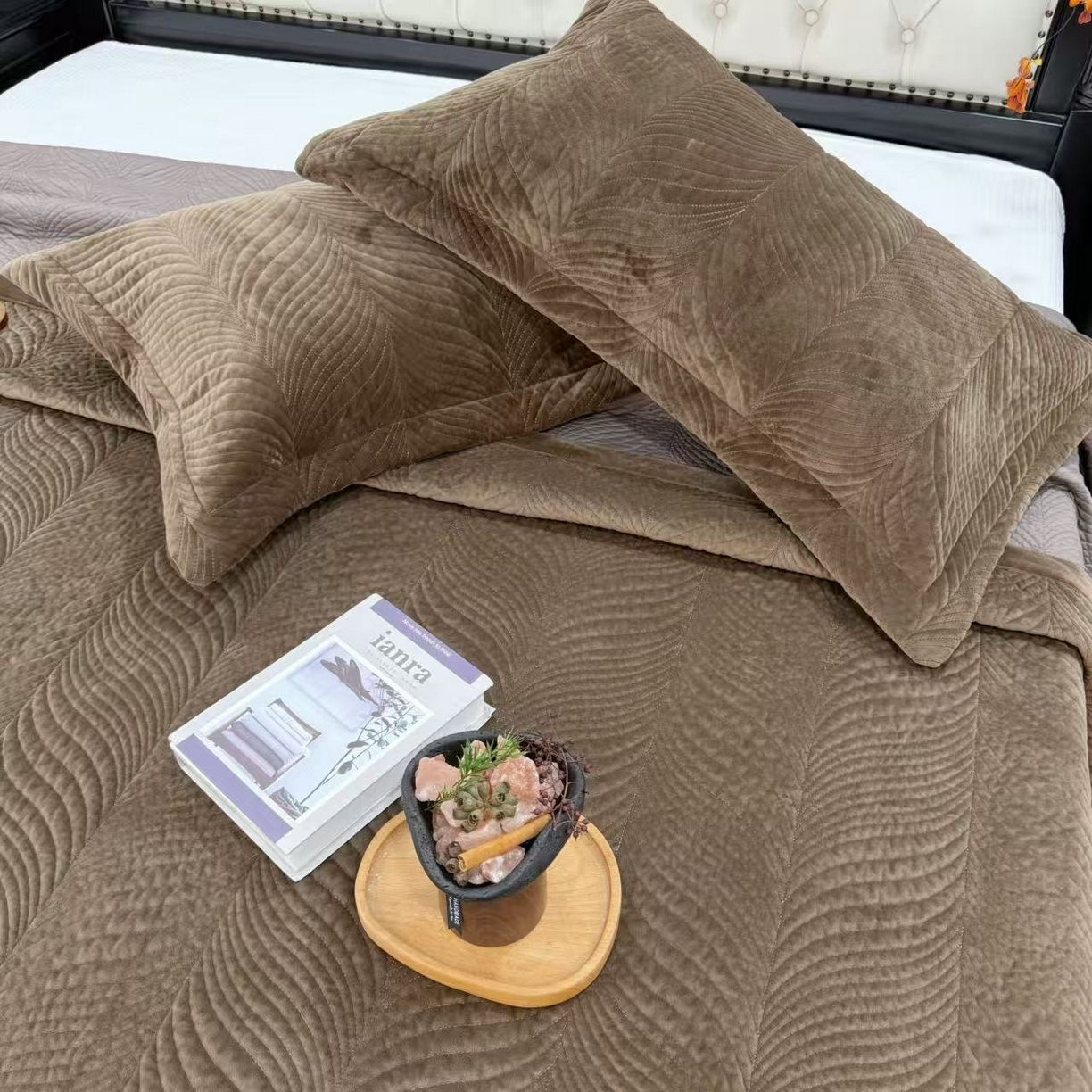 91家纺网 家纺一手货源 找家纺 （总）床盖工厂店 2025新款宝宝绒+莱赛尔 棉花床盖三件套