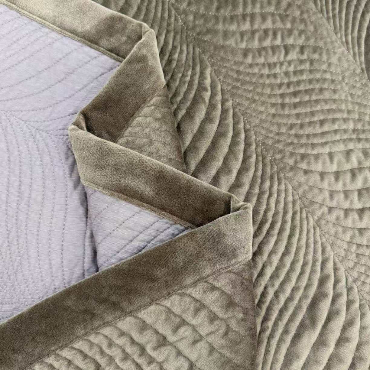 91家纺网 家纺一手货源 找家纺 （总）床盖工厂店 2025新款宝宝绒+莱赛尔 棉花床盖三件套