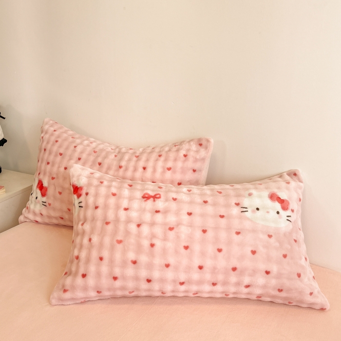 91家纺网 家纺一手货源 找家纺 （总）女子家纺 2025新款时尚印花泡泡绒加厚保暖四件套