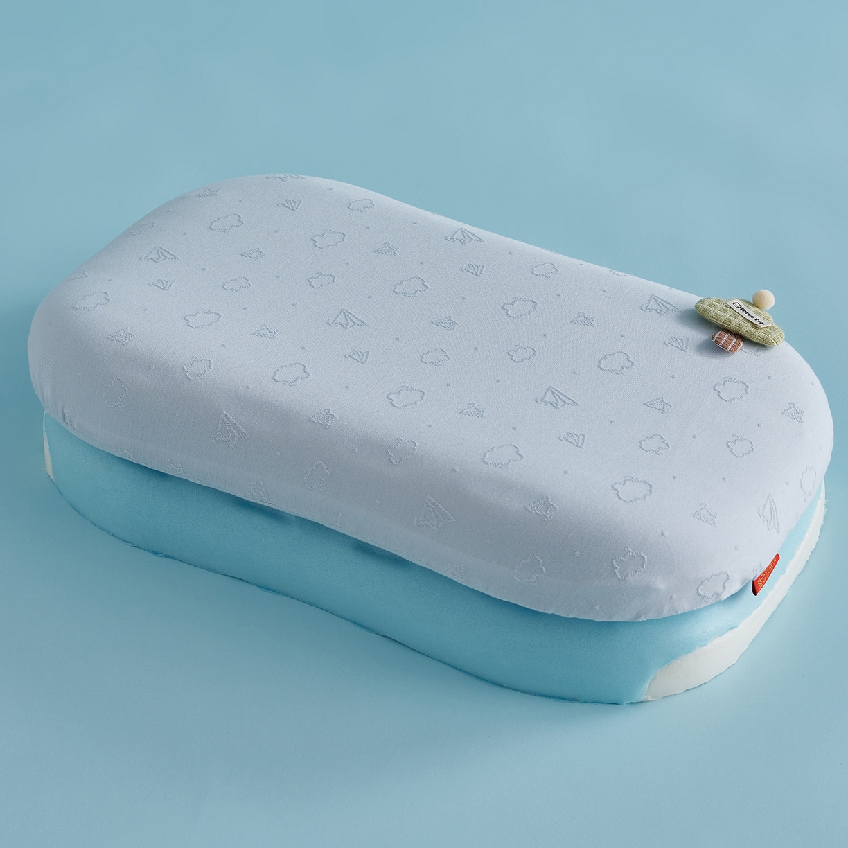 91家纺网 家纺一手货源 找家纺 （总）乐可 2025新款叠云双层儿童记忆枕枕头枕芯