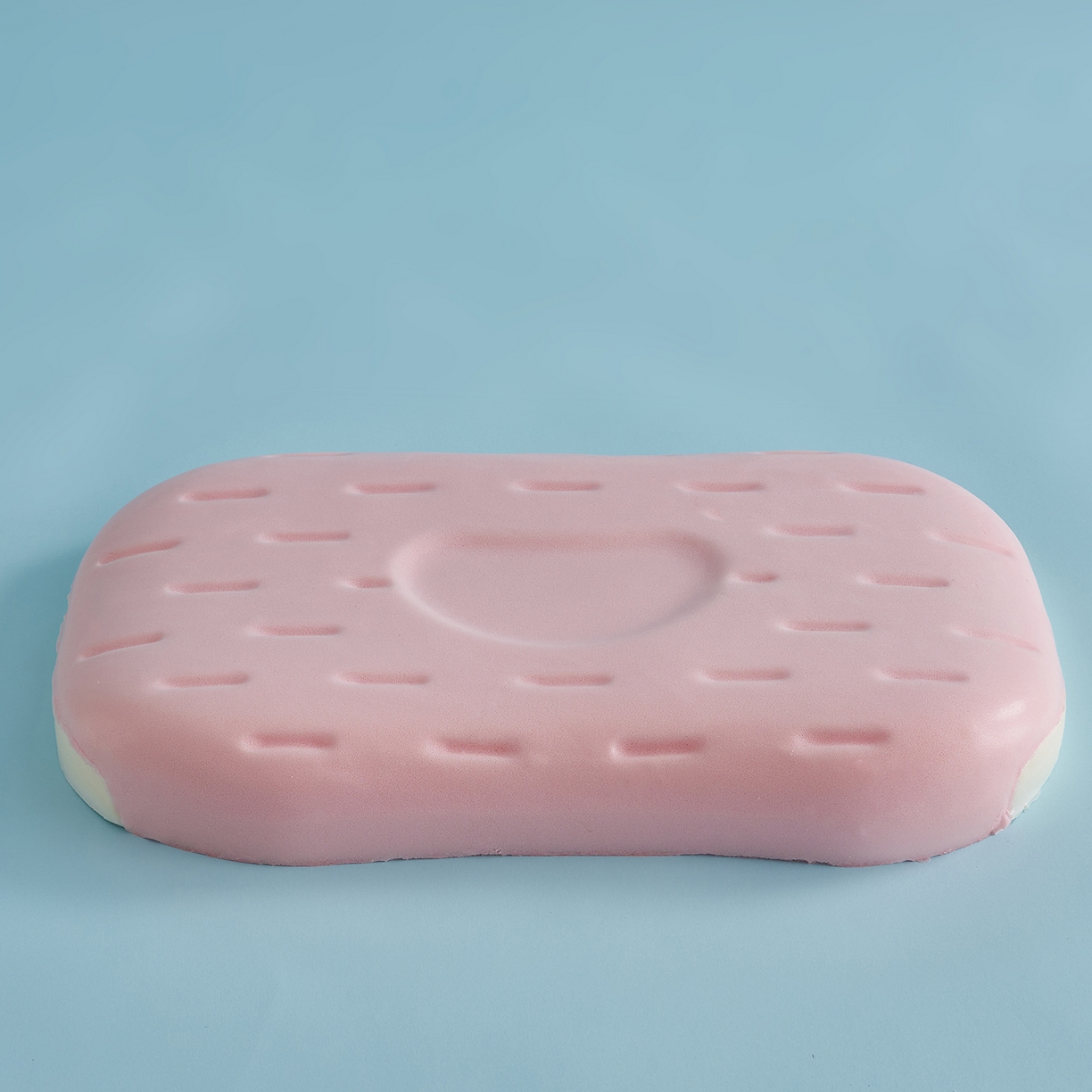 91家纺网 家纺一手货源 找家纺 乐可 2025新款叠云双层儿童记忆枕枕头枕芯 叠云双层儿童枕-粉