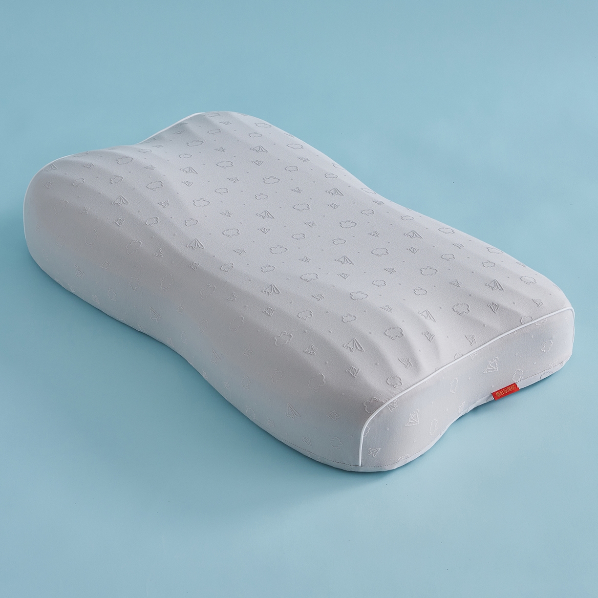 91家纺网 家纺一手货源 找家纺 乐可 2025新款叠云双层记忆枕枕头枕芯 70*40*10/12cm（叠云双层枕-男款灰）