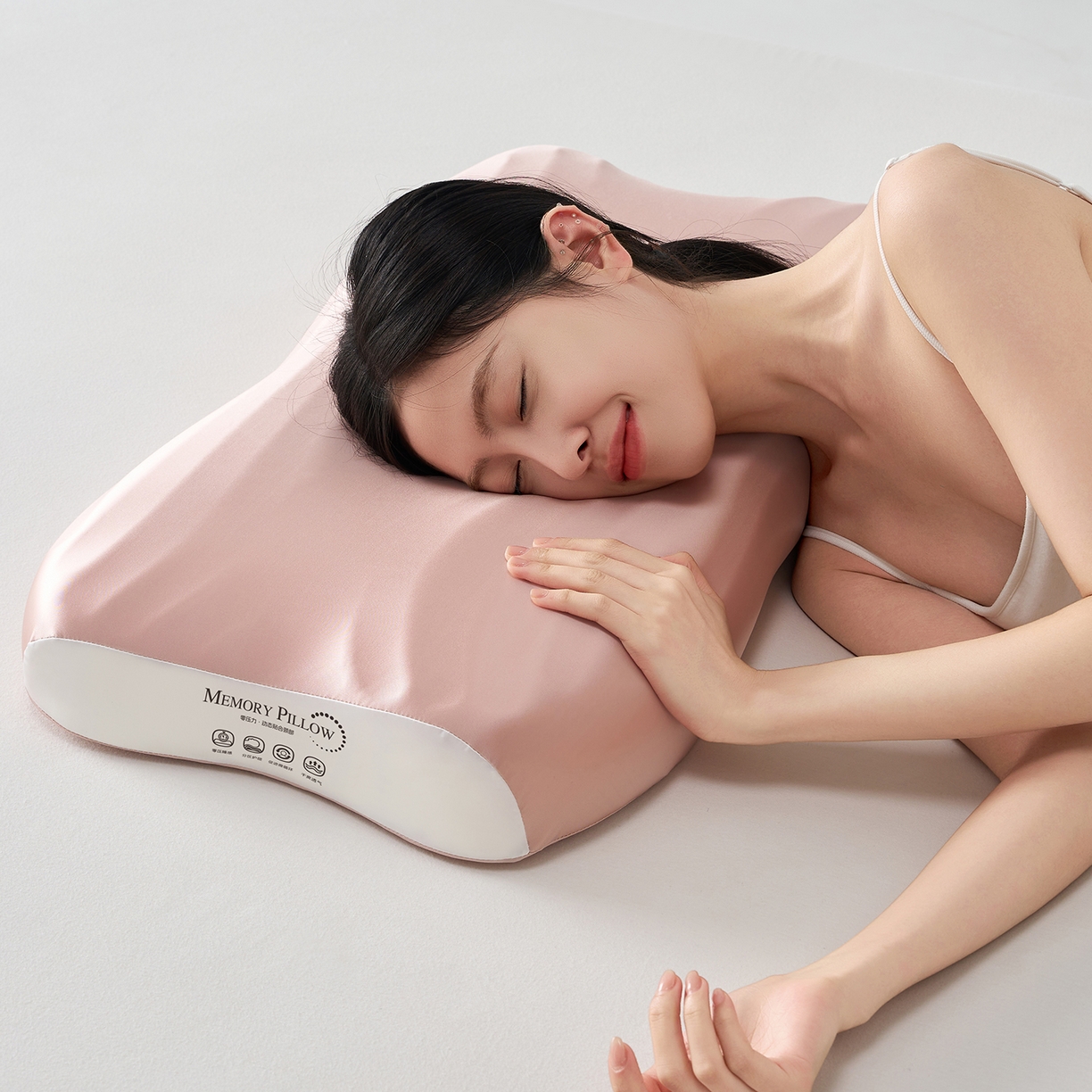 乐可 2025新款浪漫摆烂情侣记忆枕枕头枕芯 浪漫情侣枕-粉