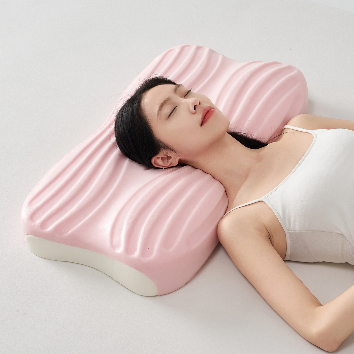 91家纺网 家纺一手货源 找家纺 乐可 2025新款浪漫摆烂情侣记忆枕枕头枕芯 浪漫情侣枕-粉