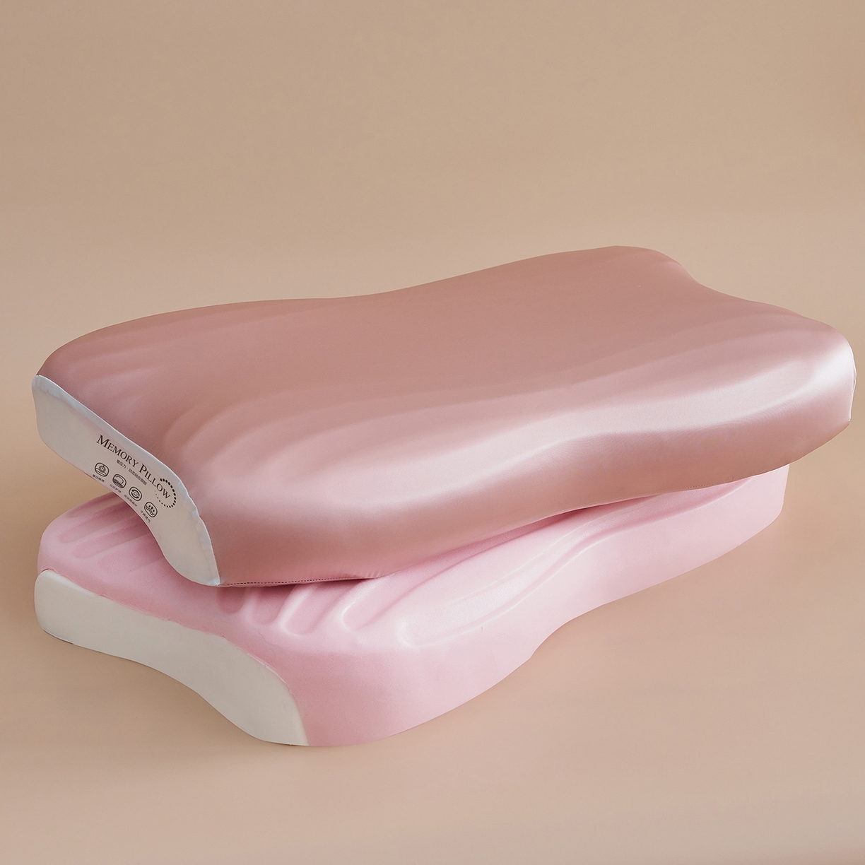 91家纺网 家纺一手货源 找家纺 乐可 2025新款浪漫摆烂情侣记忆枕枕头枕芯 浪漫情侣枕-粉