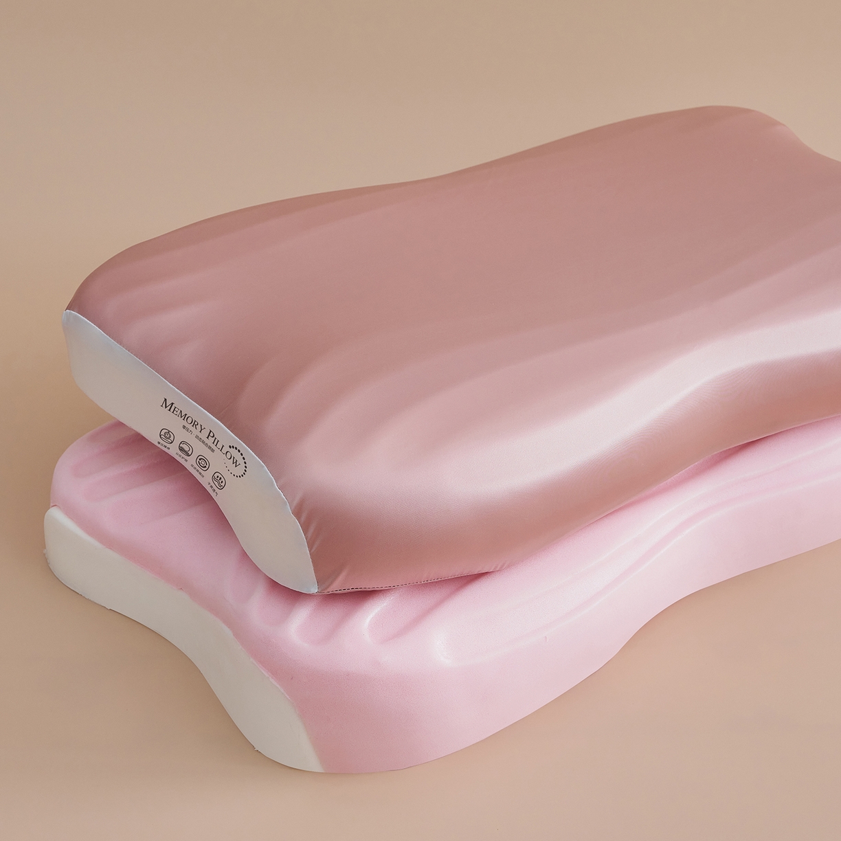 91家纺网 家纺一手货源 找家纺 乐可 2025新款浪漫摆烂情侣记忆枕枕头枕芯 浪漫情侣枕-粉